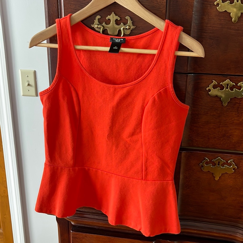 Ann Taylor bright orange top size SP